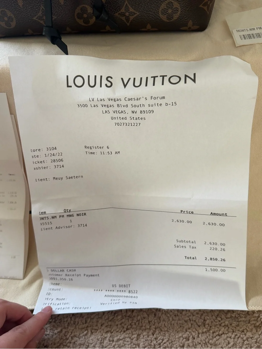 Louis Vuitton Monts Nm Pm Ming Noir